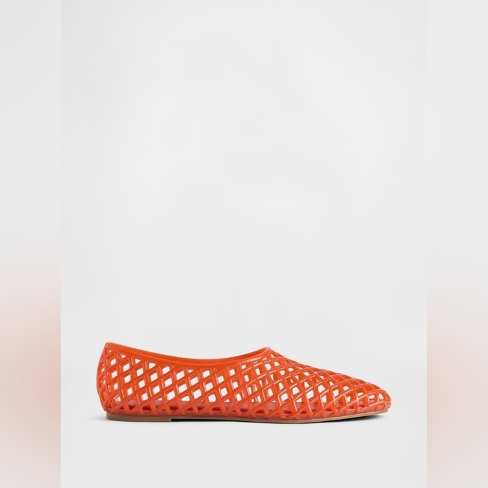 NWT Gap Jelly Ballet Flats Tomato Sauce Red
